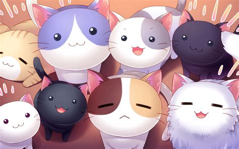 Cute Cartoon Cat Desktop Wallpapers - Wallpaper Cave