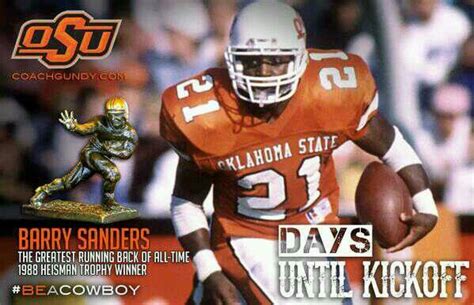 Barry Sanders 1988 Heisman, & all time running back. #beacowboy ...