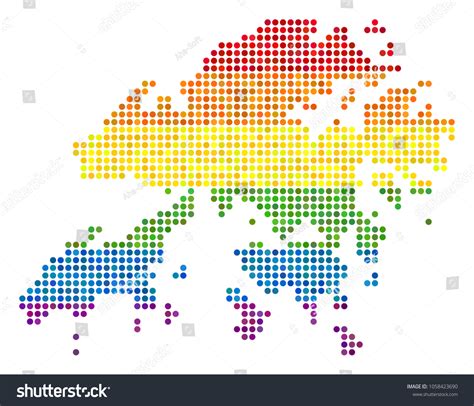 Dotted Lgbt Pride Hong Kong Map Stock Vector (Royalty Free) 1058423690 ...