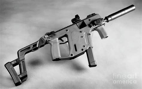 Modern 9mm gun with silencer. Photograph by W Scott McGill - Fine Art ...