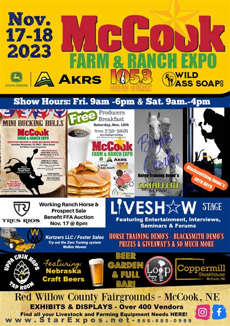 Schedule of Events at the McCook Farm & Ranch Expo