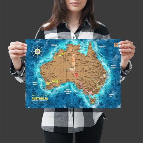 Australia Travel Scratch Map - Tybie Iolanthe