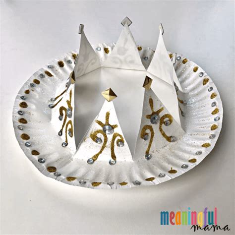 Wise Men Paper Plate Crown Craft