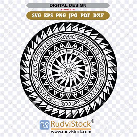 Samoan tribal tattoo mandala - Rudvistock