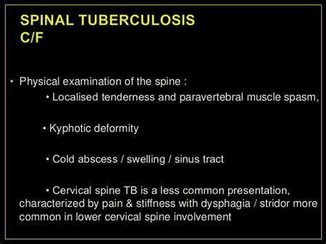 Tuberculosis of spine