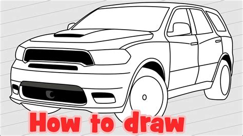 How to draw Dodge Durango SRT - YouTube