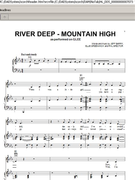 River Deep - Mountain High | Sheet Music Direct