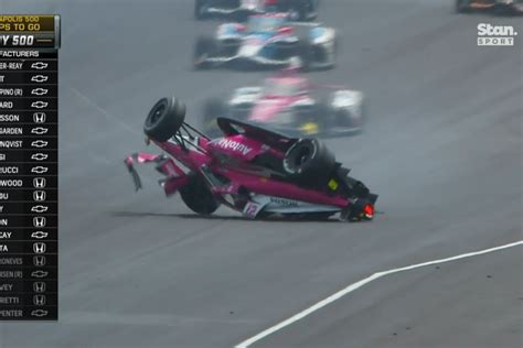 Kirkwood rolls after Rosenqvist crashes out of Indy 500 - Speedcafe.com