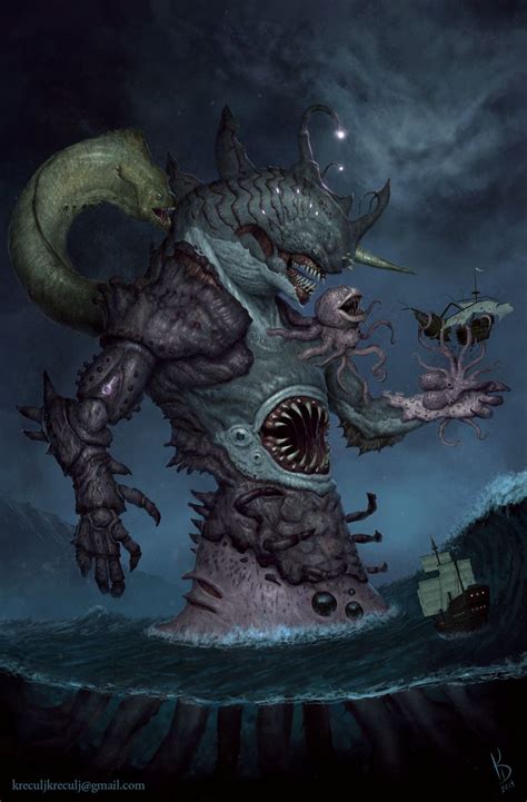 ArtStation - Kraken, Darko Kreculj | Kraken, Kraken art, Monster concept art