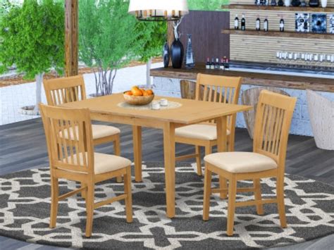 NOFK5-OAK-C 5 Pc dinette set for small spaces - Table and 4 Dining Table Chairs, 1 - Kroger