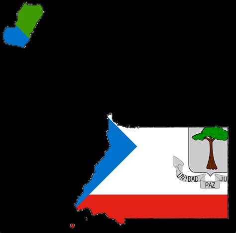 Equatorial Guinea Flag Map • Mapsof.net