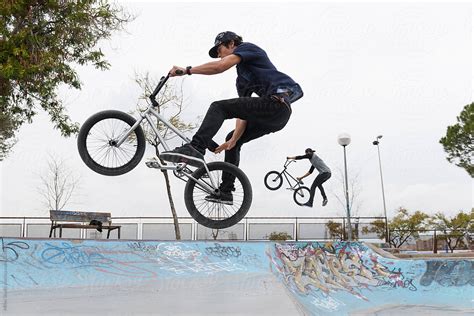 "Riders Performing BMX tricks" by Stocksy Contributor "Milles Studio ...