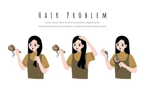 Premium Vector | Hair loss cartoon character vector flat concept