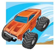Megalodon Monster Truck Airborne Free Stock Photo - Public Domain Pictures
