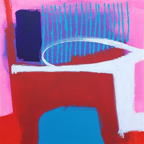 Brian Bartlett - Harbour Lights -contemporary pink and blue abstract ...