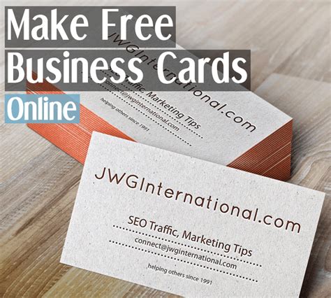 Make And Print Your Own Business Cards For Free : 5 Best Images of Create Free Printable ...