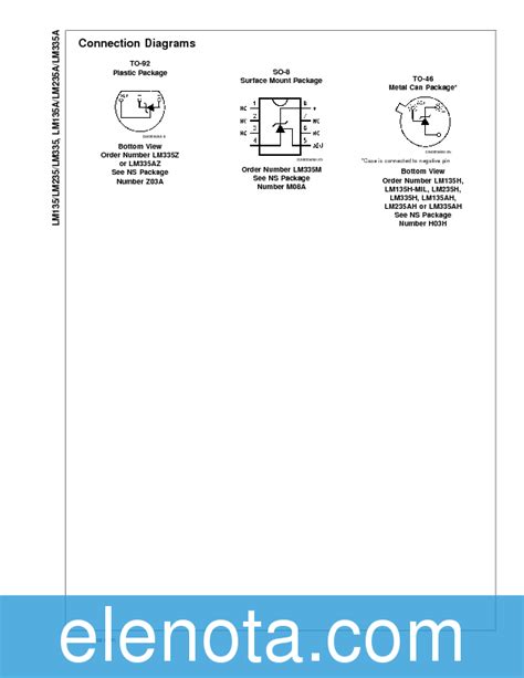 LM335 Datasheet PDF (291 KB) National Semiconductor | Pobierz z Elenota.pl