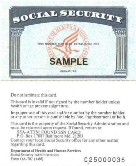 blank social security card front and back - Awesome Thing Portal Photo Galleries