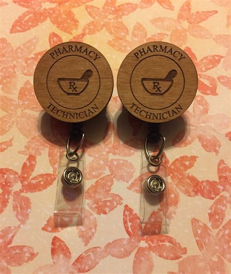 Pharmacy Technician Badge Holder W/retractable Reel - Etsy