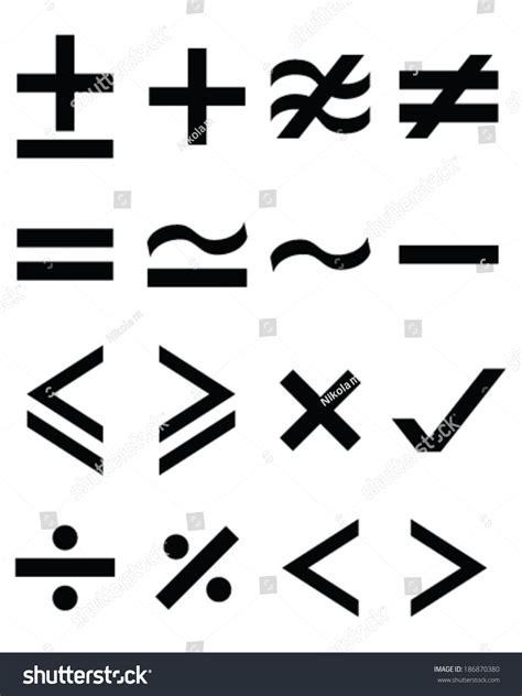 Set Maths Icons Vector Stock Vector (Royalty Free) 186870380 | Shutterstock