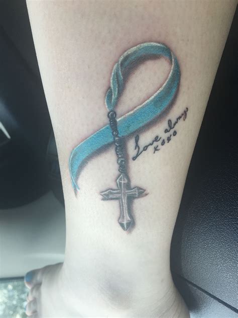 List Of Prostate Cancer Ribbon Tattoo Ideas | Cleo Tattoobea