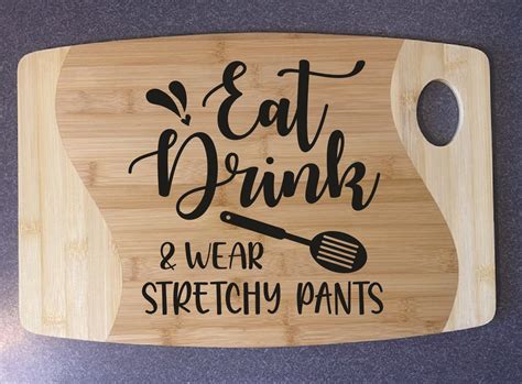 Bamboo Cutting Board, Engraved Cutting Board, Kitchen Sayings