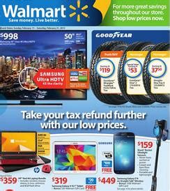 Walmart Presidents' Day Ad February 15 - 21, 2015. Tax Refund