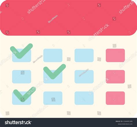 Calendar Time Date Reminder Checklist Stock Vector (Royalty Free ...