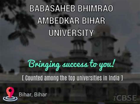 Babasaheb Bhimrao Ambedkar Bihar University, Bihar - Admissions, Fees, Reviews and Address 2024