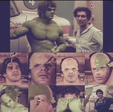 The Hulk Makeup and Prosthetics Being Applied to Bodybuilder Lou Ferrigno : r/Damnthatsinteresting