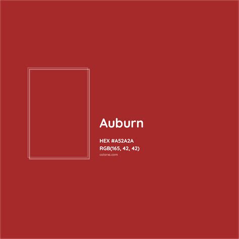 Auburn Complementary or Opposite Color Name and Code (#A52A2A ...