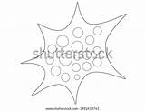 Amoeba Microorganism Vector Linear Illustration Coloring Stock  sketch template