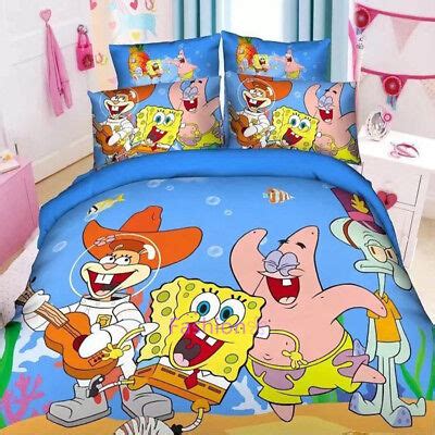 SpongeBob&Patrick Star Single Size Bed Quilt Doona Duvet Cover Set ...