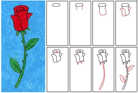 Rose Drawing Step By Step For Kids | Wallpapers Background