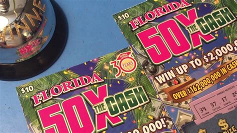 Florida Lottery Scratch Offs - 50X the Cash - YouTube