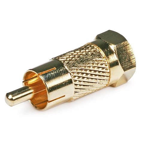 RCA Male to F (Coax) Male Adapter - Gold Plated - Walmart.com - Walmart.com