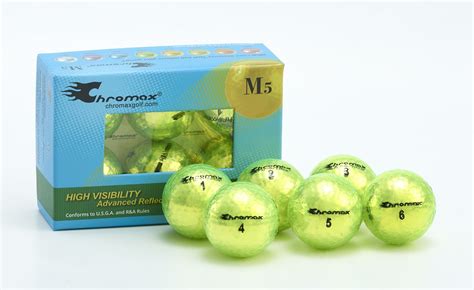 Chromax® Colored Green Neon Golf Balls - Metallic M5 6 Ball Pack - Golf ...