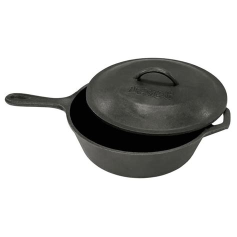 Bayou Classic 3 Quart Deep Cast Iron Skillet w/ Lid (7440)