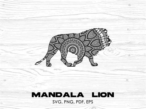 Mandala Lion Mandala Lion Svg Lion Svg Lion Clipart Animal - Etsy