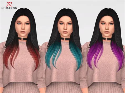 The Sims Resource: Breeze Ombre version Hair Retextured by remaron ...