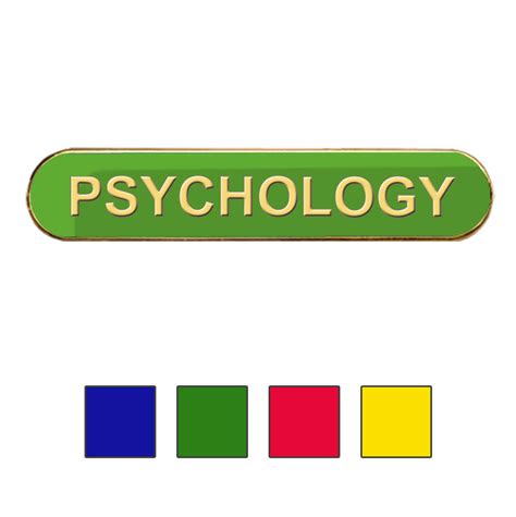 PSYCHOLOGY BADGE (Bar Shape)