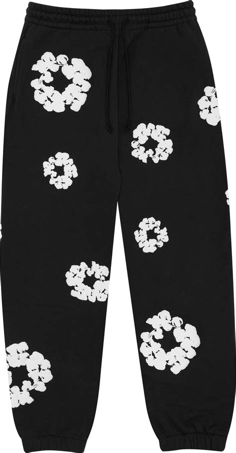 The Cotton Wreath Sweatpants Black - Denim Tears