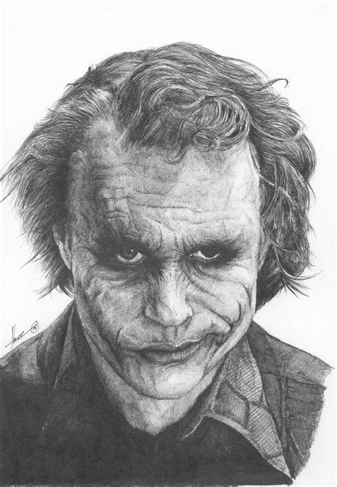 The Joker Ink Drawing | Drawings, Ink drawing, Unique items products