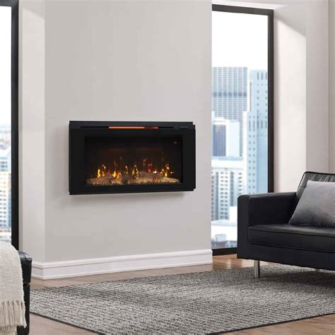 Helen 48" Wall Mounted Electric Fireplace, Black - Fireplacess.com