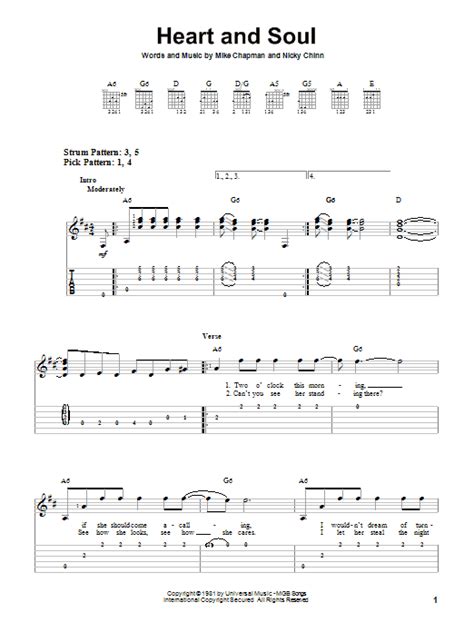 Heart And Soul by Huey Lewis & The News - Easy Guitar Tab - Guitar Instructor