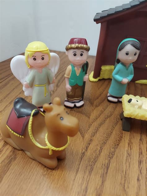 Hobby Lobby Kids Christmas Nativity Set Manger Scene Figures Lot Of 11 | eBay