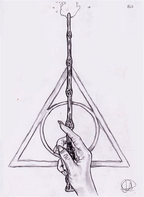 The Deathly Hallows | Harry potter drawings, Harry potter art drawings ...