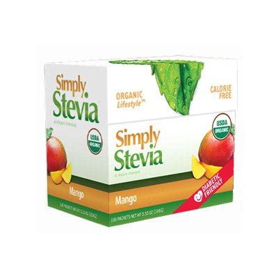 Simply Stevia Mango Stevia International 100 Packets Box - Walmart.com