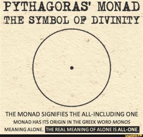 PYTHAGORAS' MONAD THE SYMBOL OF DIVINITY THE MONAD SIGNIFIES THE ALL-INCLUDING ONE MONAD HAS ITS ...