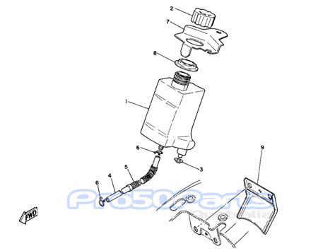 Yamaha Motorcycles Parts Yamaha PW50 Oil Tank